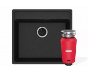 Комплект - мийка MRG 610-52 TL фраграніт, онікс, 114.0668.867 і подрібнювач харч. відходів SLIM 50, 134.0715.098, вкл. Сифон FRANKE  114.0763.940