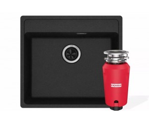 Комплект - мийка MRG 610-52 TL фраграніт, онікс, 114.0668.867 і подрібнювач харч. відходів SLIM 50, 134.0715.098, вкл. Сифон FRANKE  114.0763.940