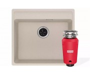 Комплект - мийка MRG 610-52 TL фраграніт, сахара, 114.0668.901 і подрібнювач харч. відходів SLIM 50, 134.0715.098, вкл. Сифон FRANKE  114.0763.941