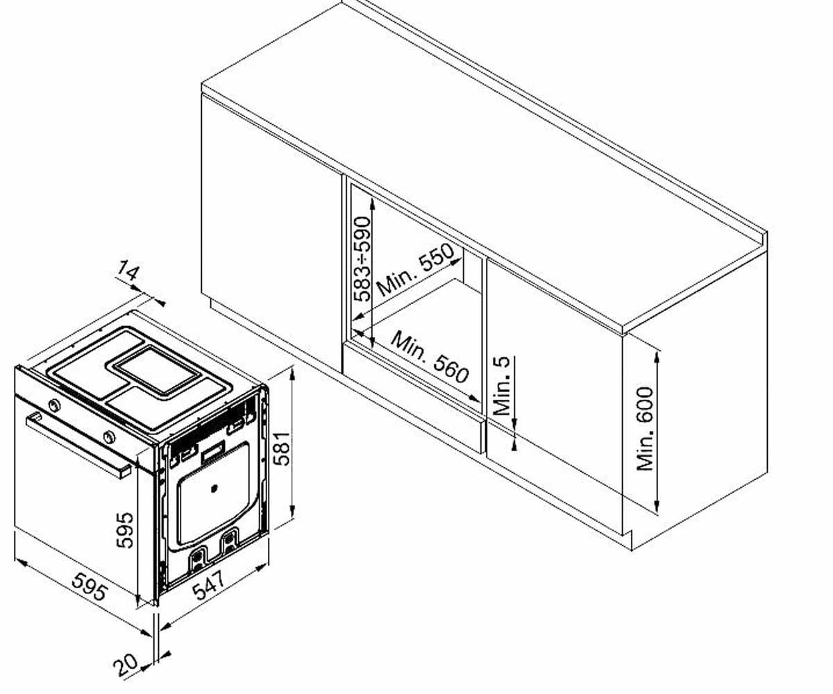 Духовка  SM 62 M XS 2L/N 116.0373.507:Чертеж 
