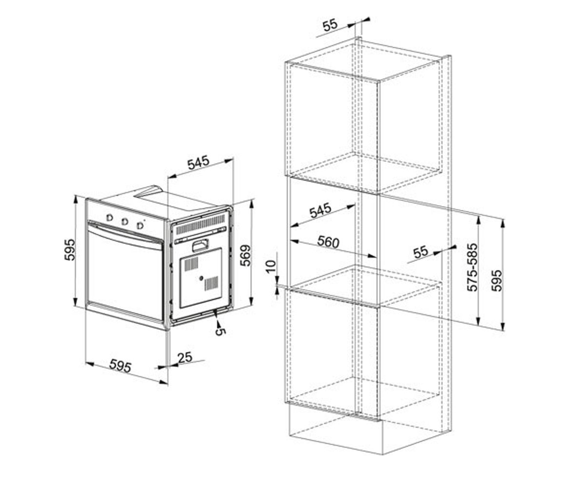 Духовой шкаф  SM 66 M XS/F 116.0499.113:Чертеж 