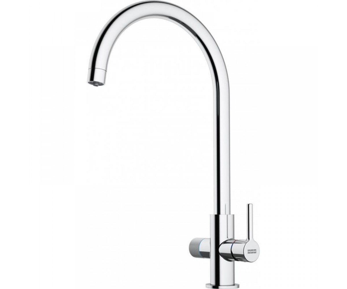 Змішувач для кухні Franke Lina J Clear Water 2.0, довж.виливу - 216 мм, поворотний, 1+1 фільтр, хром FRANKE  120.0730.806 120.0730.806