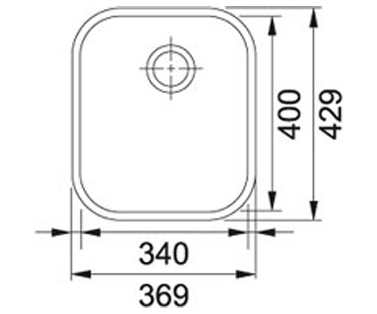 Мойка кухонная  ARMONIA AMX 110-34 122.0021.444:Чертеж 