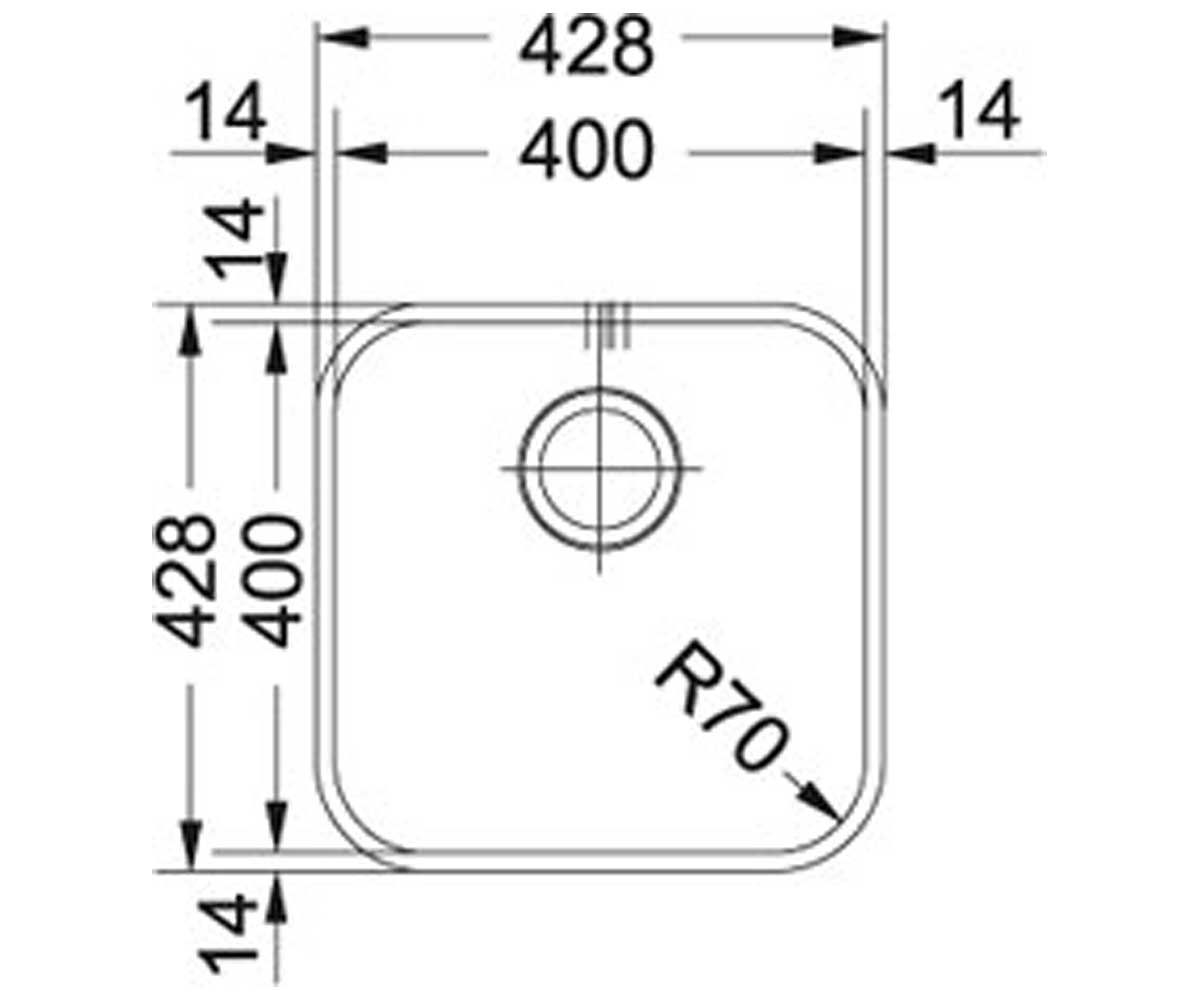 Мойка кухонная  SVX 110-40 122.0039.092:Чертеж 
