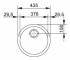 Круглая кухонная мойка  RONDA RBX 110-38 122.0060.328:Чертеж 