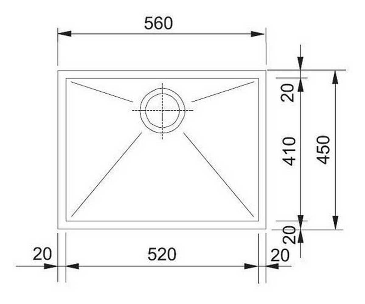 Мойка кухонная  PLANAR PPX 110-52 122.0203.471:Чертеж 