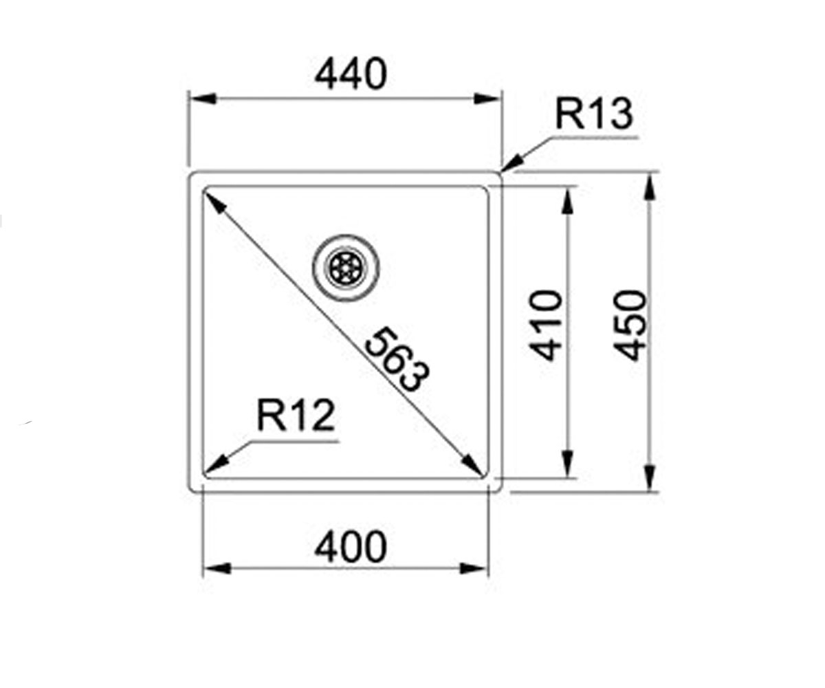Кухонная мойка  BOX BXX 210/110-40 127.0369.215:Чертеж 