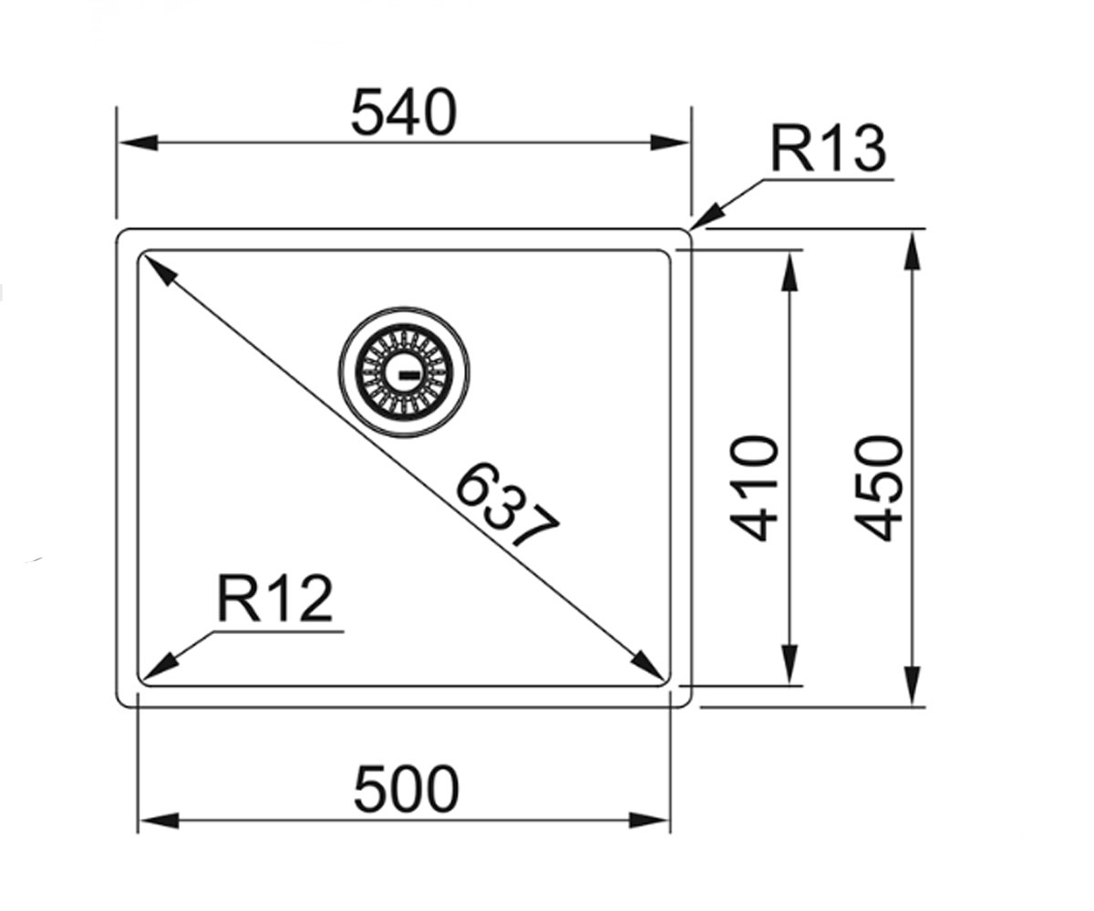 Кухонная мойка  BOX BXX 210/110-50 127.0369.282:Чертеж 