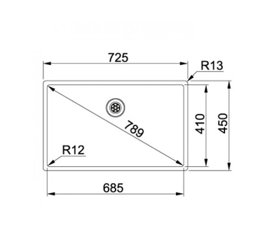 Кухонная мойка  BOX 127.0369.284:Чертеж 