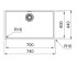 Кухонная мойка стальная  MARIS MRX 210-70 127.0719.938:Чертеж 