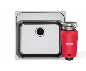 Комплект - мийка SRX 210-50 TL нерж. сталь поліров., 127.0703.299 і подрібнювач харч. відходів SLIM 50, 134.0715.098, вкл. Сифон FRANKE  127.0763.946