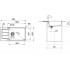 Мойка с крылом  SIRIUS 2.0 S2D SLIM 611-78 XL 143.0671.746:Чертеж 