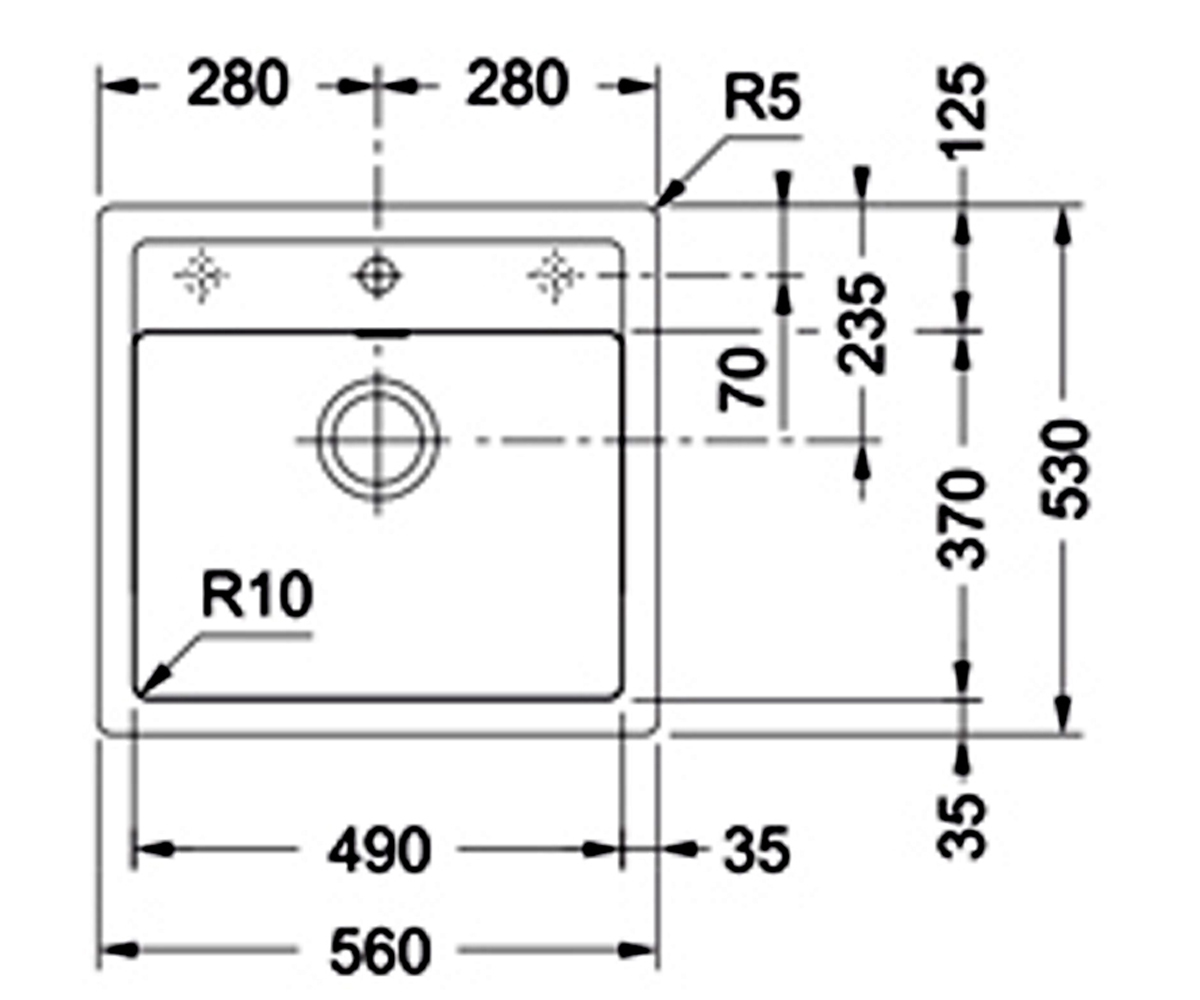 Кухонная мойка  SIRIUS SID 610-50 143.0691.532:Чертеж 
