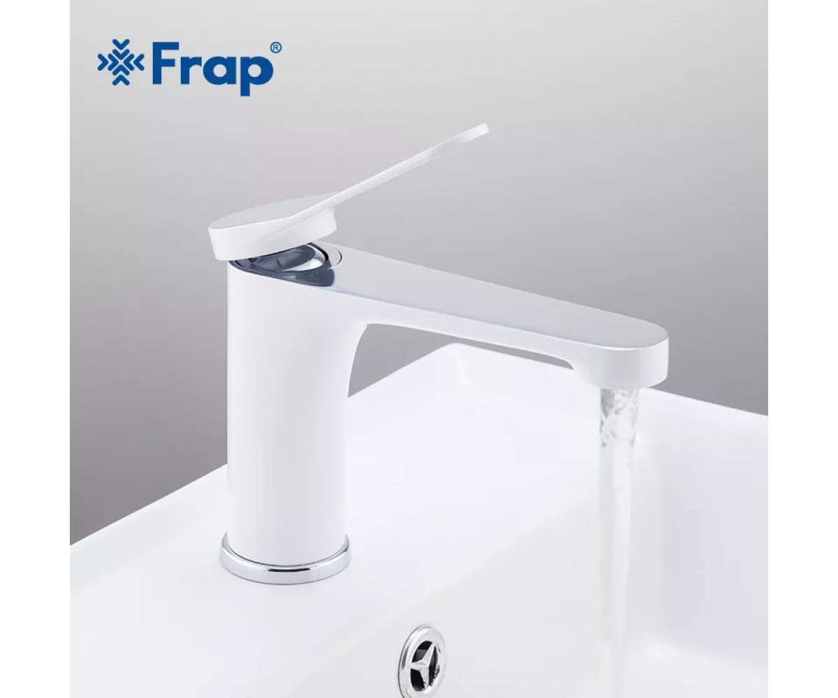 Змішувач для умивальника Frap F1045, білий/хром  F1045:Фото 3