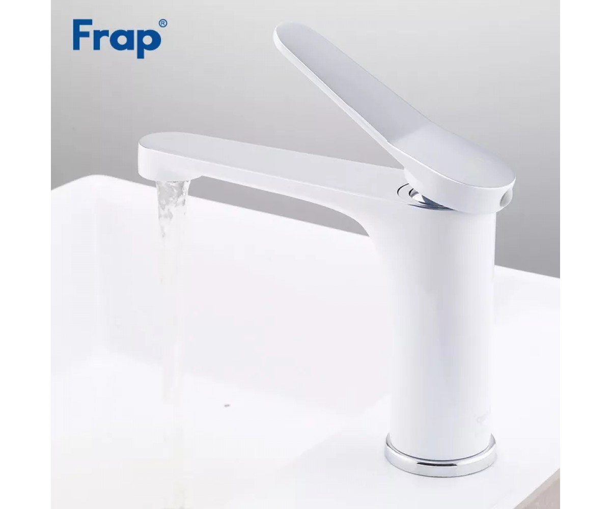 Змішувач для умивальника Frap F1045, білий/хром  F1045:Фото 4