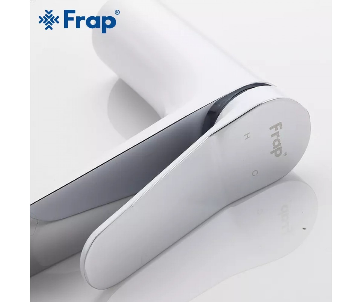 Змішувач для умивальника Frap F1045, білий/хром  F1045:Фото 5