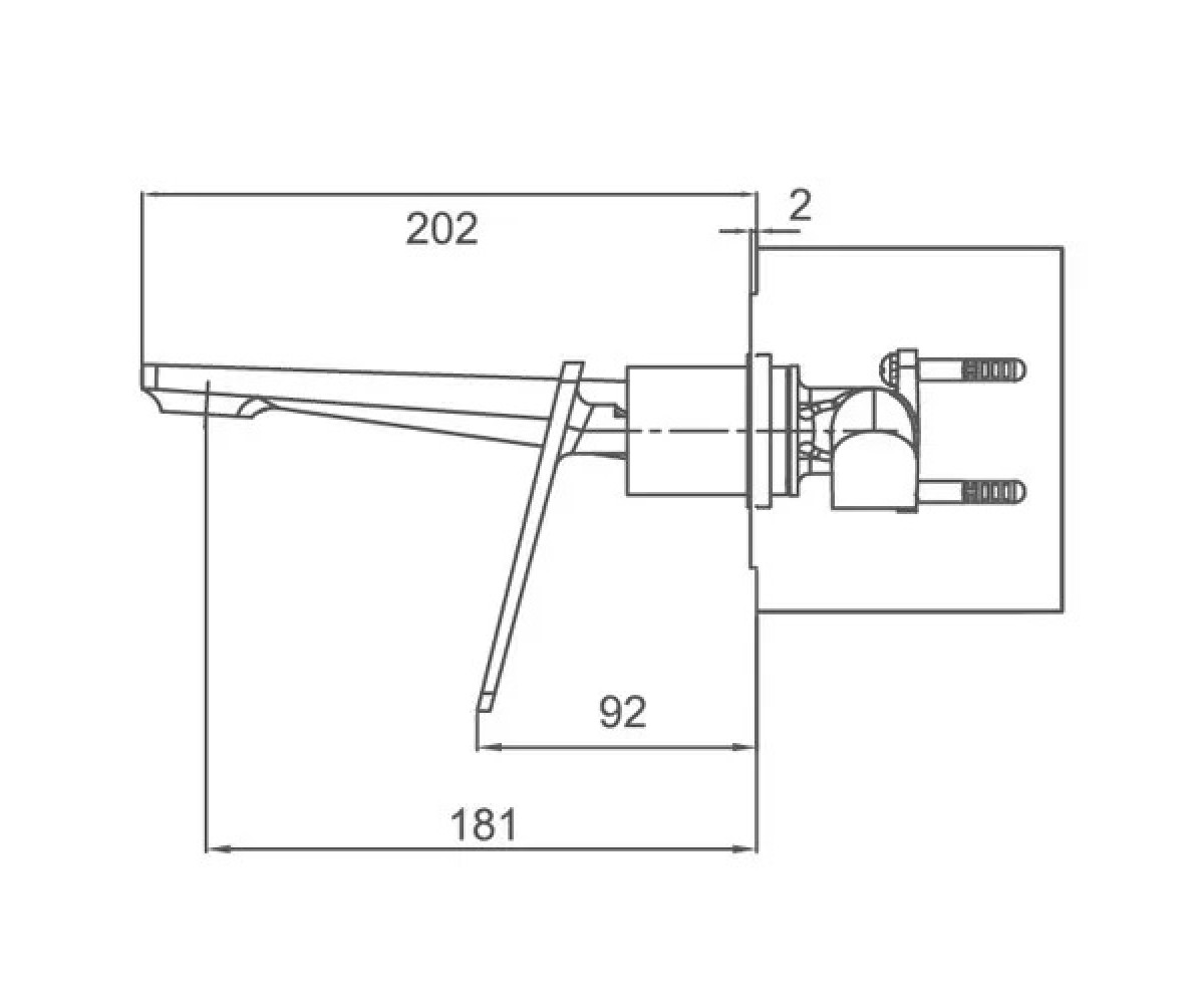 Смеситель для настенного монтажа  F58 F1058-22:Чертеж 