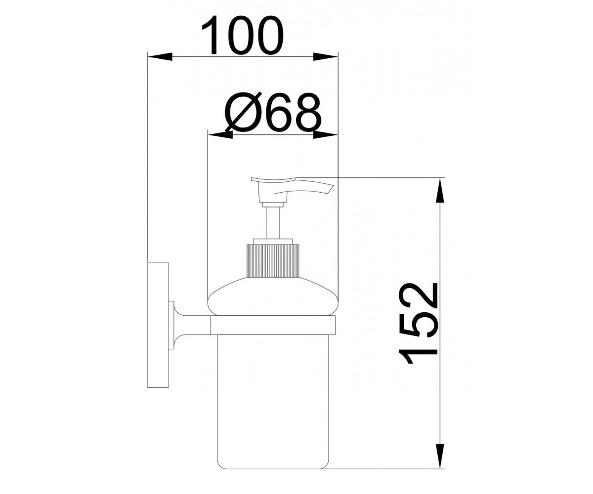 Настенный дозатор для мыла  F19 F1927:Чертеж 