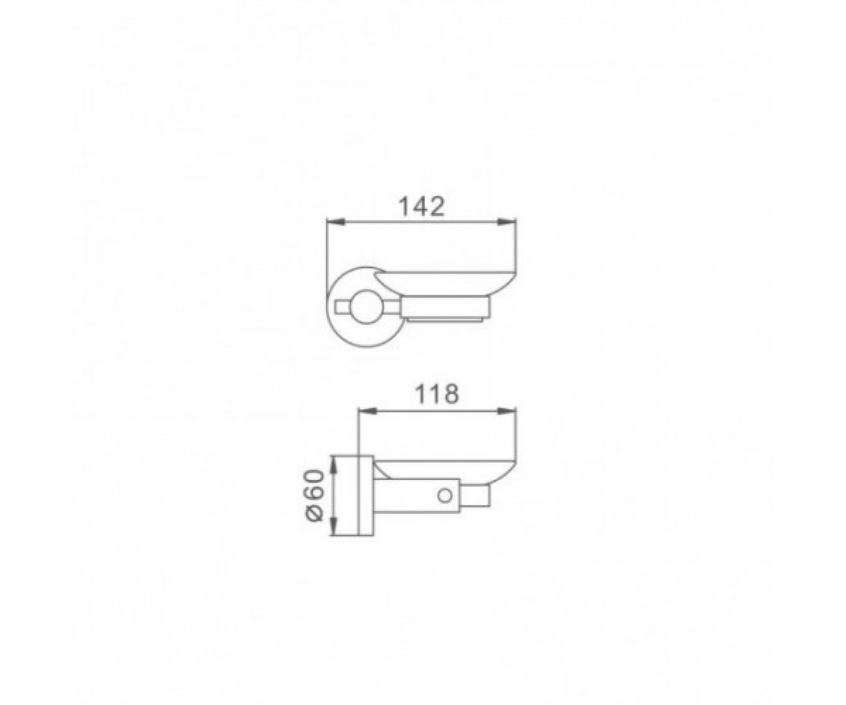 Круглая мыльница с держателем  F30 F30102:Чертеж 