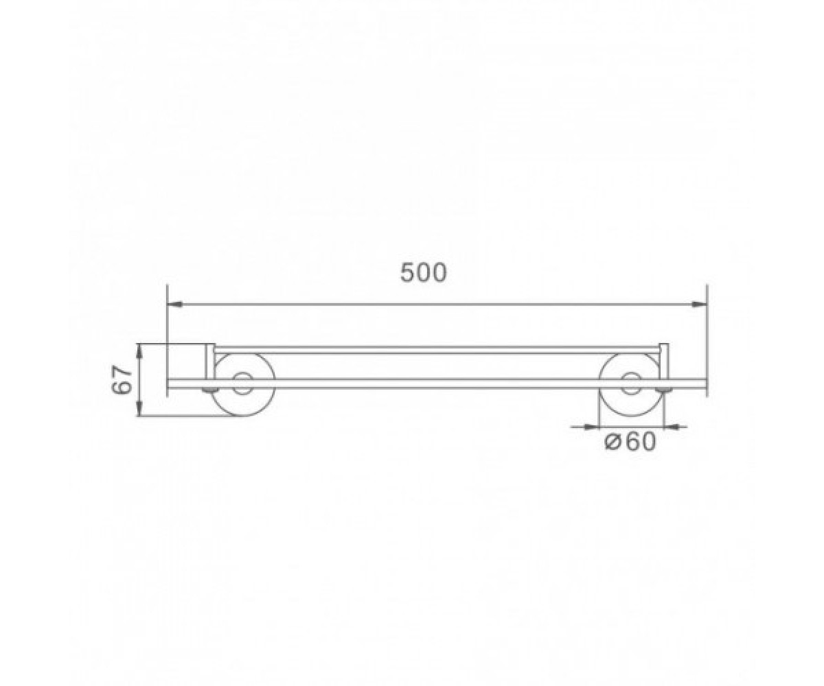 Полочка в ванную  F30 F30207:Чертеж 