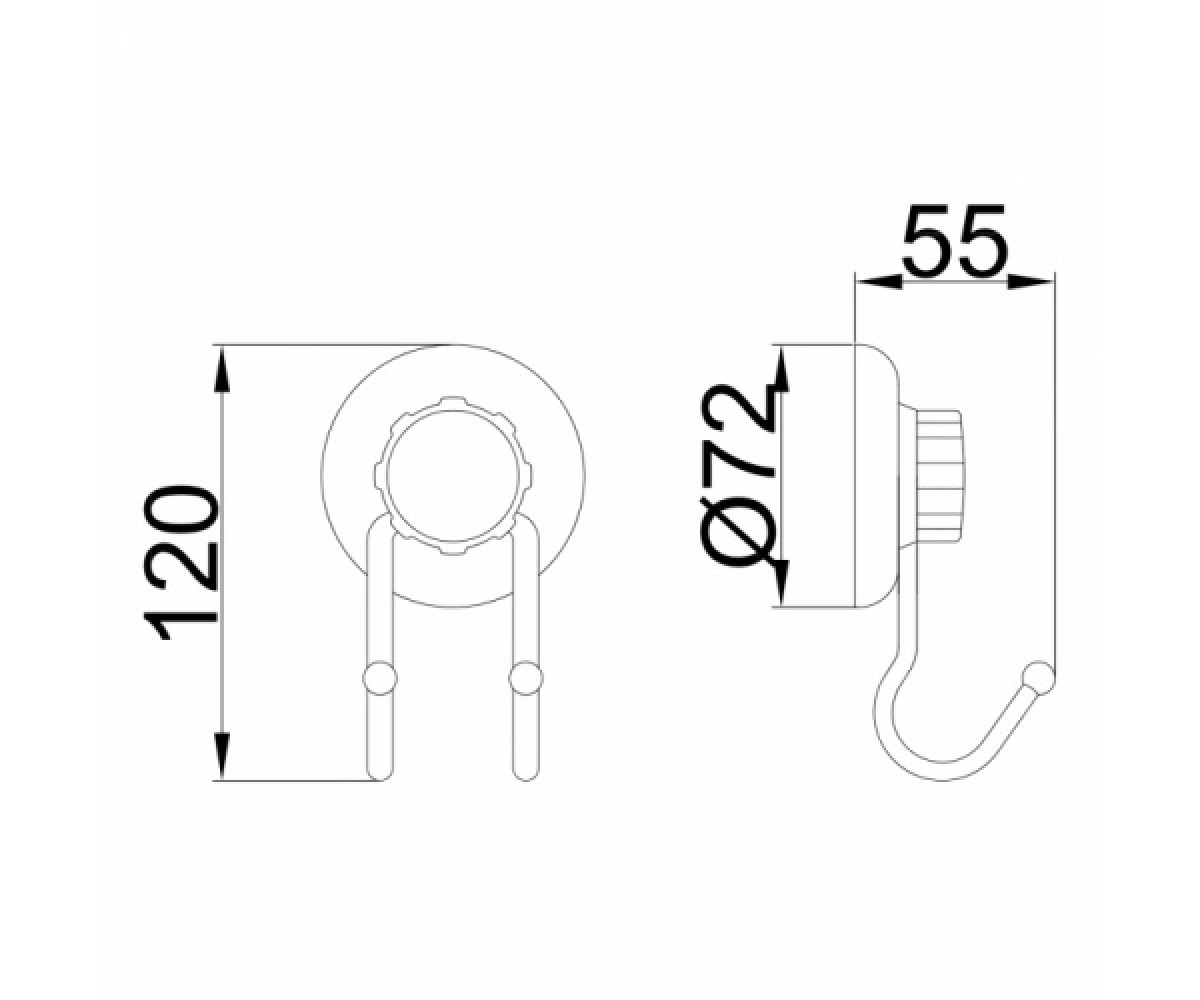 Крючок для полотенец и халатов  F3905-2:Чертеж 