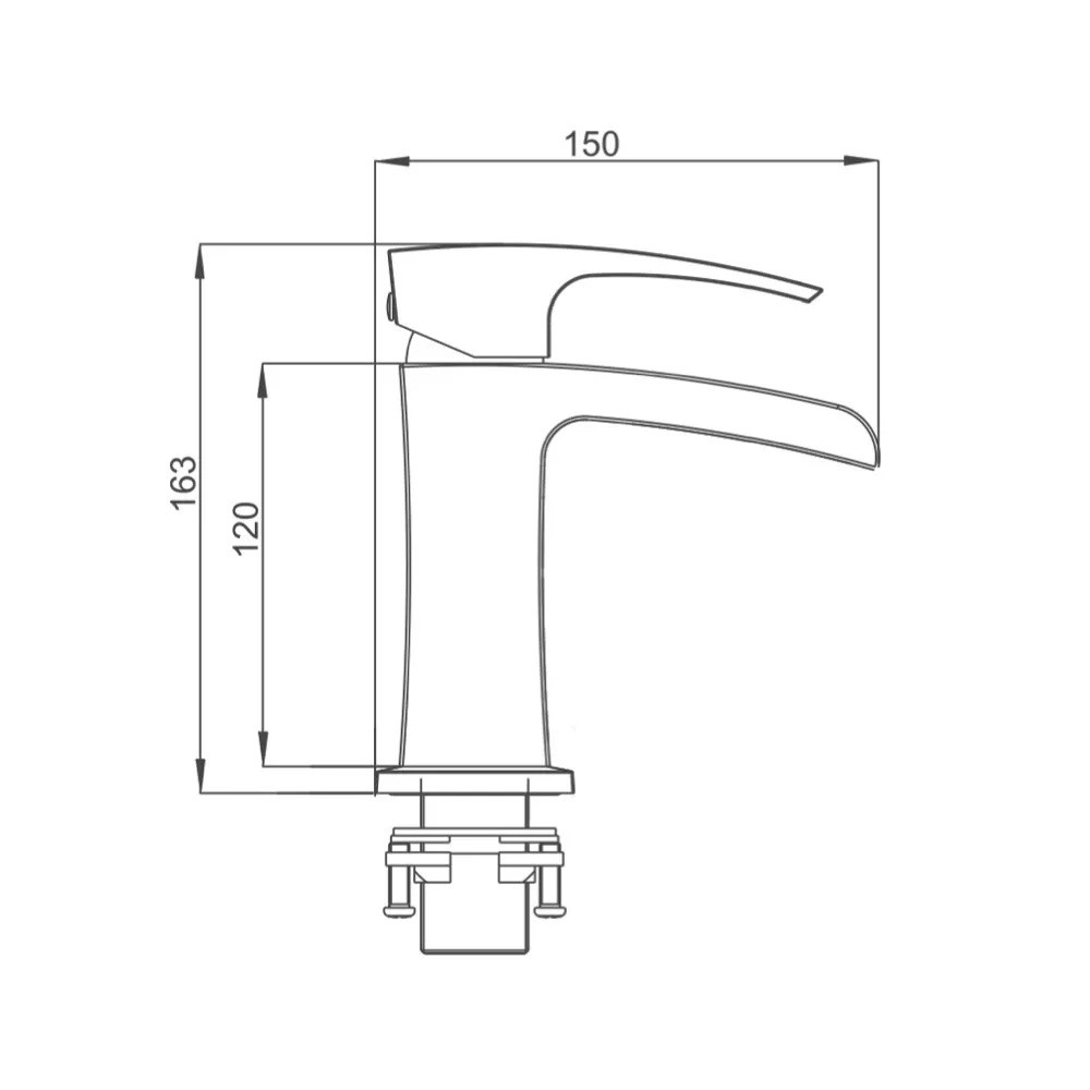 Каскадный смеситель для раковины  G07 G1007-20:Чертеж 