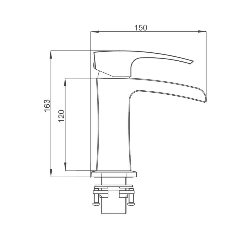 Каскадный смеситель для раковины  G07 G1007-30:Чертеж 