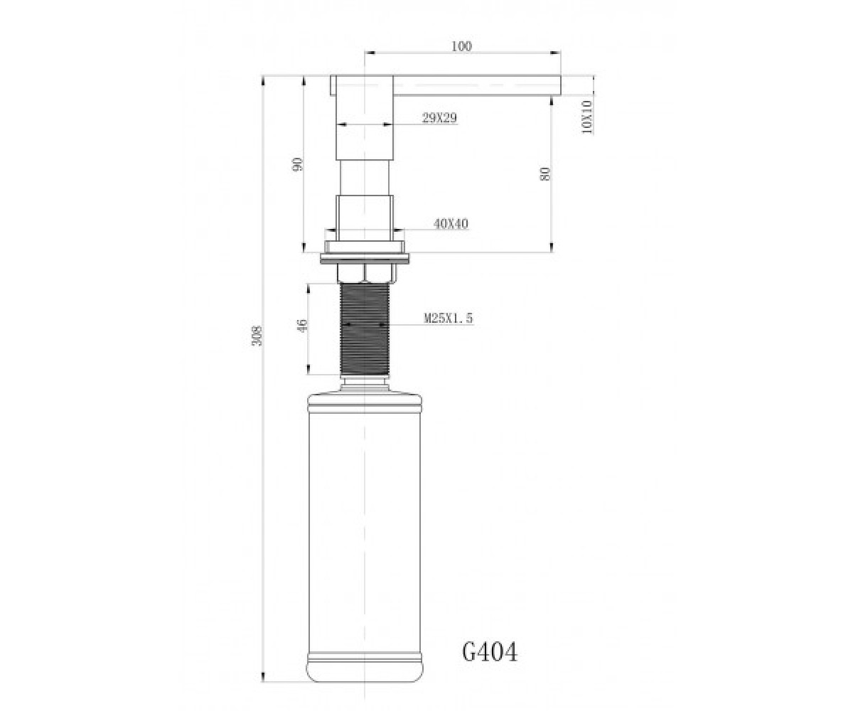 Дозатор для моющих  G404-5:Чертеж 