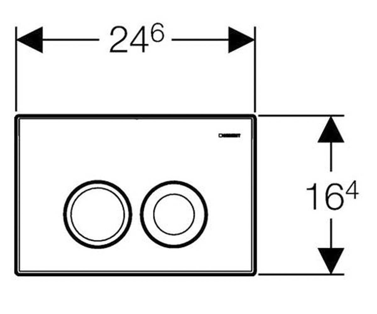 Кнопка смыва  DELTA 21 115.125.21.1:Чертеж 
