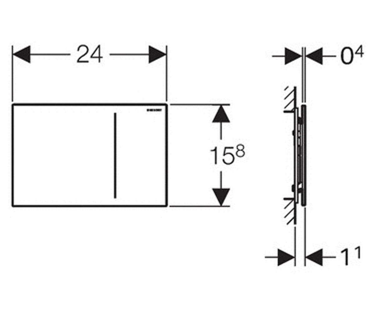 Смывная клавиша  SIGMA 70 115.620.SQ.1:Чертеж 