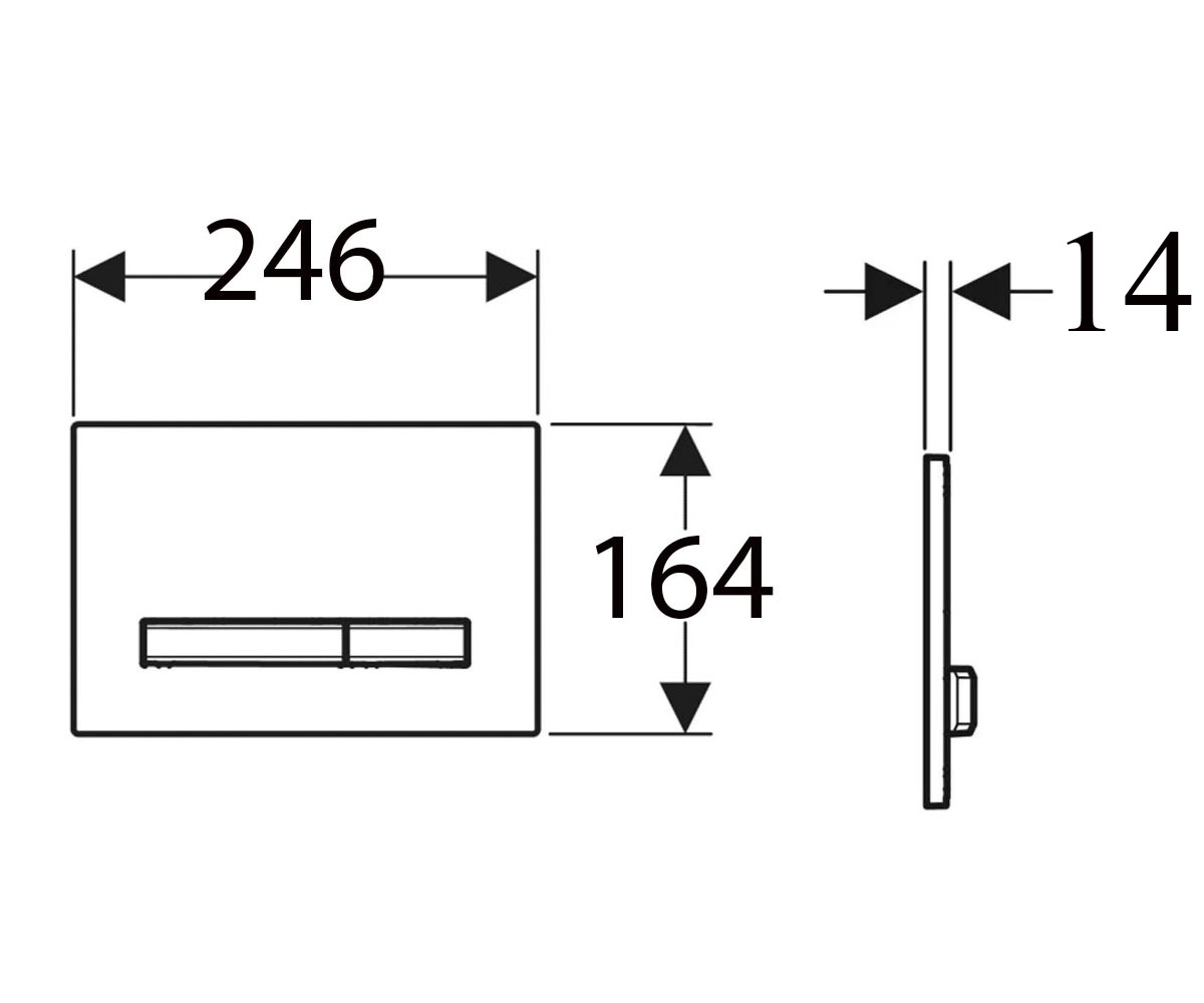 Клавиша двойная  SIGMA 50 115.672.JV.2:Чертеж 