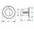 Клавиша смыва  TYPE 10 116.057.SN.1:Чертеж 