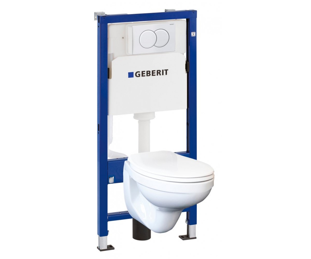 Комплект: DUOFIX PRO 20 монт. елемент для підв. унітазу, з бачком прих.монтажу Delta 12см, підв. унітаз Idol з сидінням, змив. клавіша Delta01, біла G 118.315.11.2