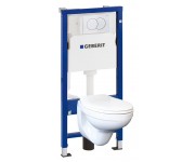Комплект: DUOFIX PRO 20 монт. елемент для підв. унітазу, з бачком прих.монтажу Delta 12см, підв. унітаз Idol з сидінням, змив. клавіша Delta01, біла G