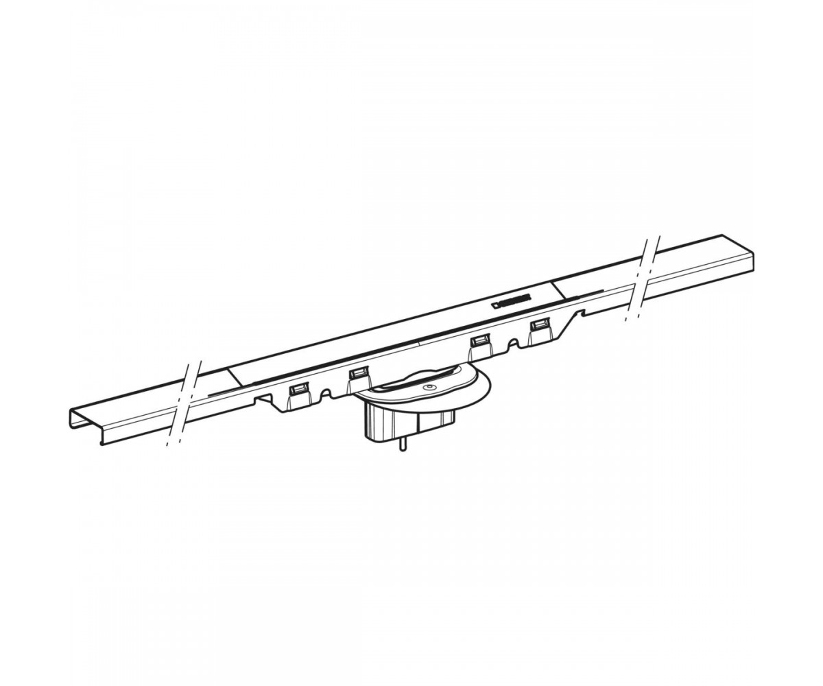 154.446.QC.2 дренажний канал Geberit CleanLine50: L=30-90см, колір чорний хром матовий (1 сорт)  CLEANLINE 154.446.QC.2:Фото 2