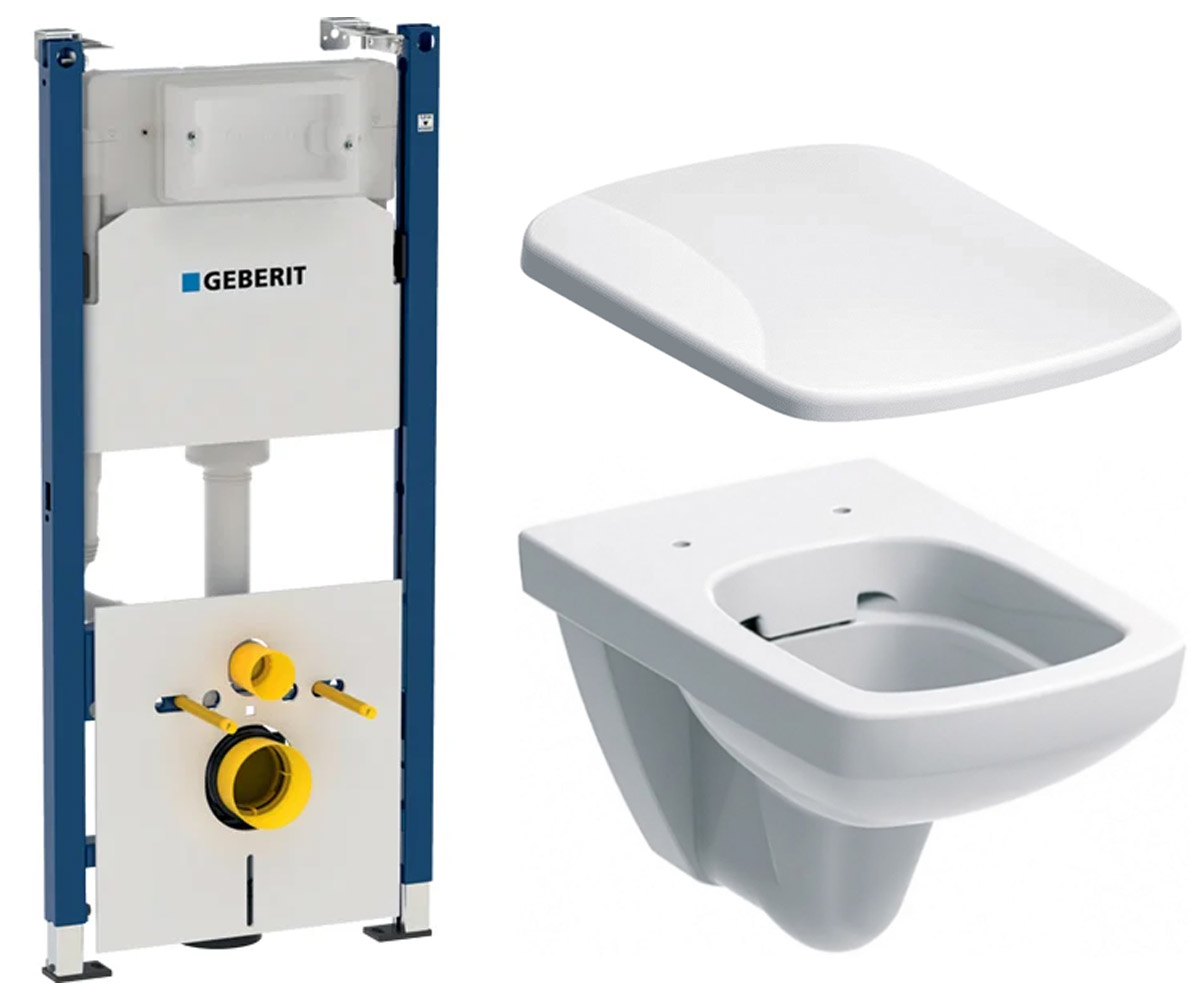 Унитаз с инсталляцией 3 в 1 GEBERIT SELNOVA SQUARE 500.275.01.1+500.334.01.1+458.126.00.1 500.275.01.1+500.334.01.1+458.126.00.1