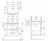 Тумба с раковиной  SELNOVA SQUARE 501.237.00.1:Чертеж 
