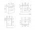 Тумба с раковиной 60 см  SELNOVA SQUARE 501.238.00.1:Чертеж 
