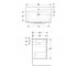 Тумба с раковиной  SELNOVA SQUARE SLIM 501.241.00.1:Чертеж 