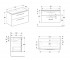 Тумба с раковиной 100 см  SELNOVA SQUARE 501.244.00.1:Чертеж 