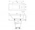 Ванна прямоугольная 160х70 см  SELNOVA SQUARE 554.382.01.1:Чертеж 