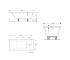 Ванна акриловая  SELNOVA SQUARE 554.383.01.1:Чертеж 