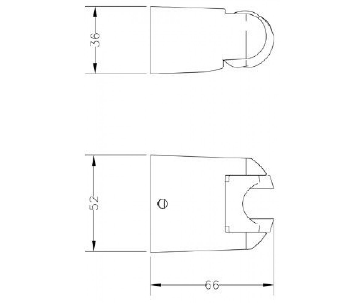Держатель для душа  OVAL 100068 45:Чертеж 