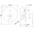 Смеситель для душа с перключателем  K8 61116:Чертеж 