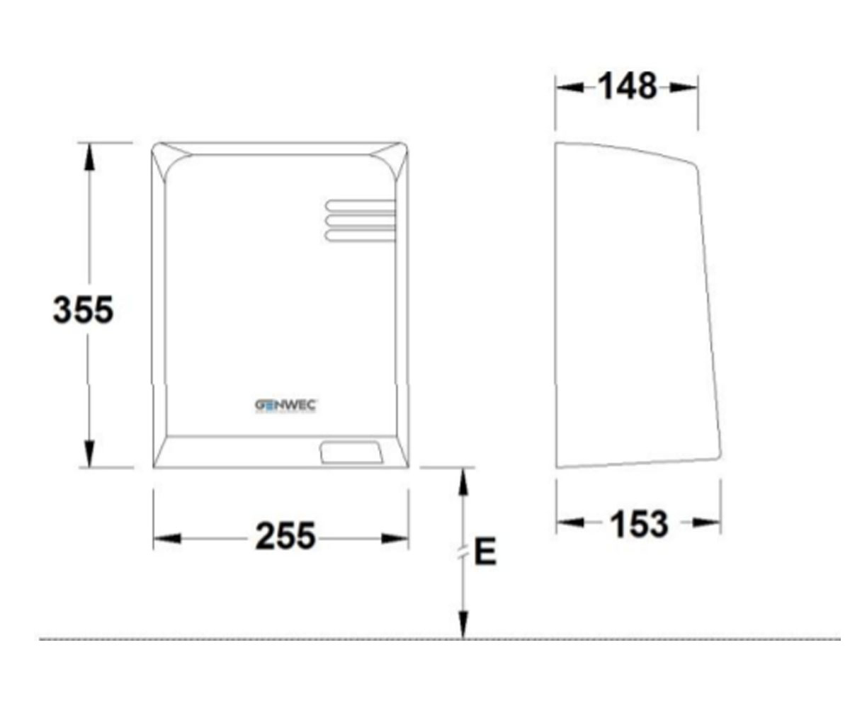 Сенсорная сушилка для рук  WECFLOW GW01 14 04 01:Чертеж 
