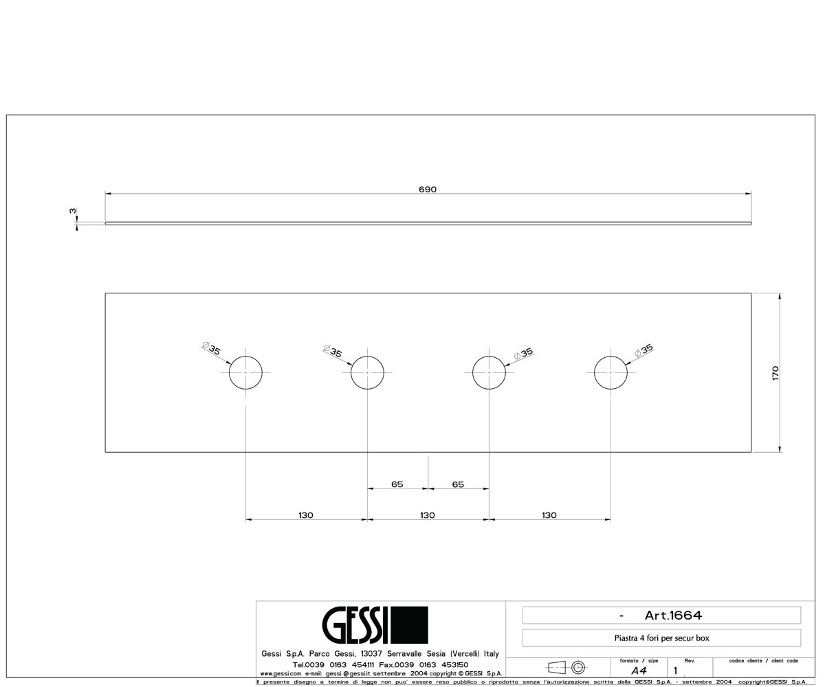 Декоративная пластина  CONO 01664-299:Чертеж 