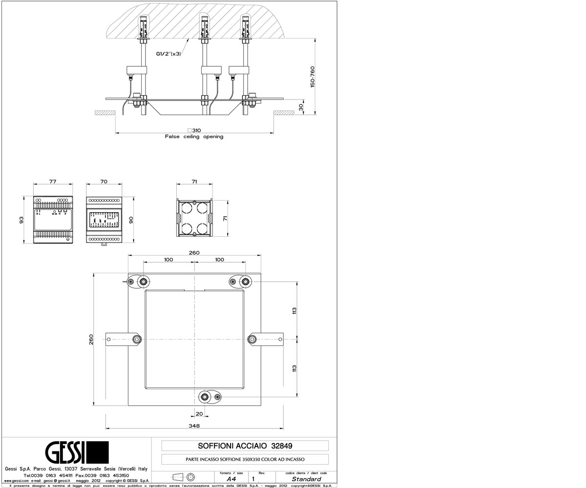 Монтажный комплект  MINIMALI QUADRO 32849-238:Чертеж 