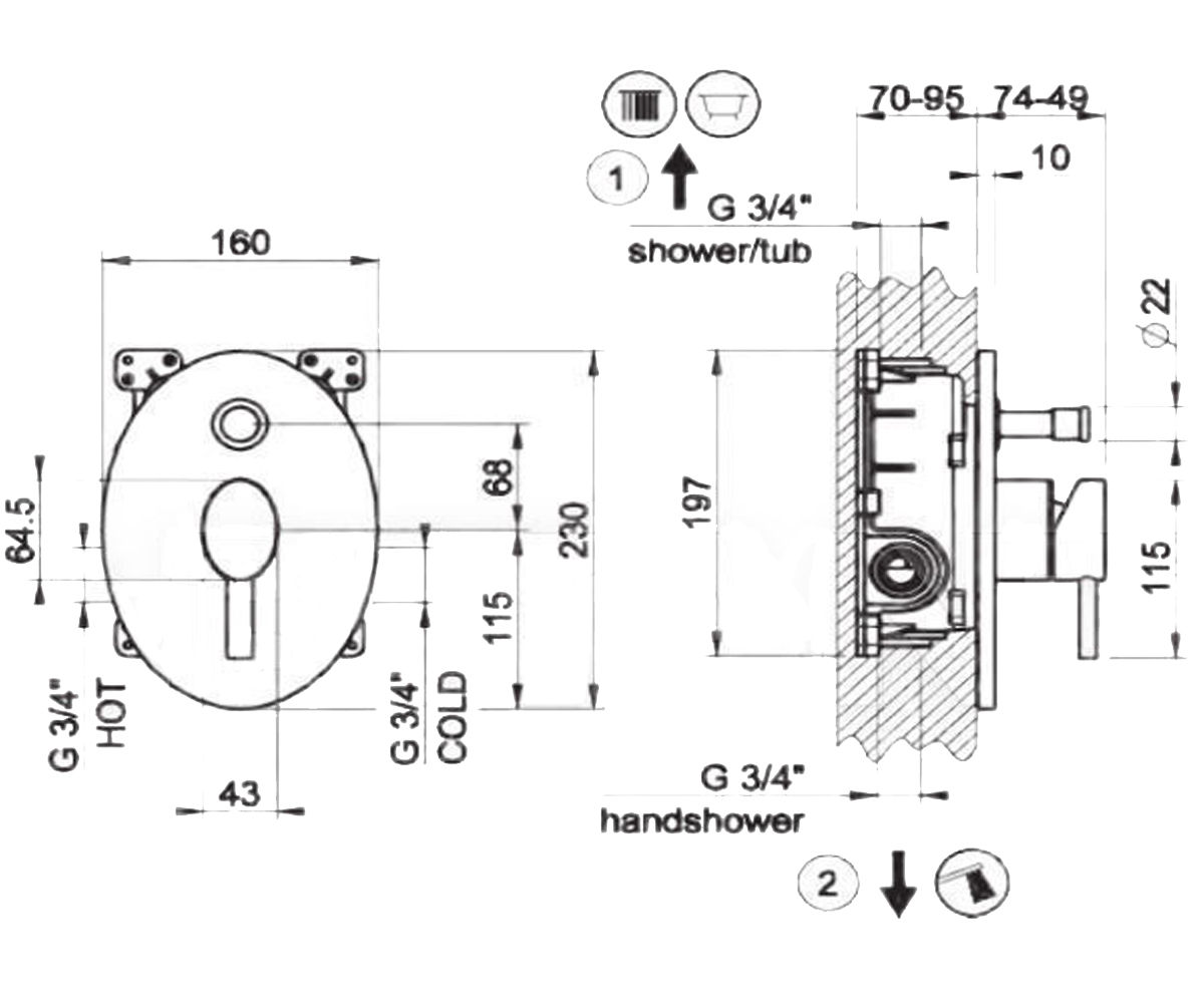 Внешняя часть  OVALE 37784-031:Чертеж 
