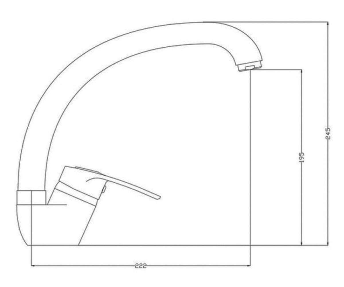 Кухонный смеситель  13 CRMS13008F:Чертеж 
