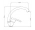 Никелированнный смеситель  03 S-03-008F NKS:Чертеж 